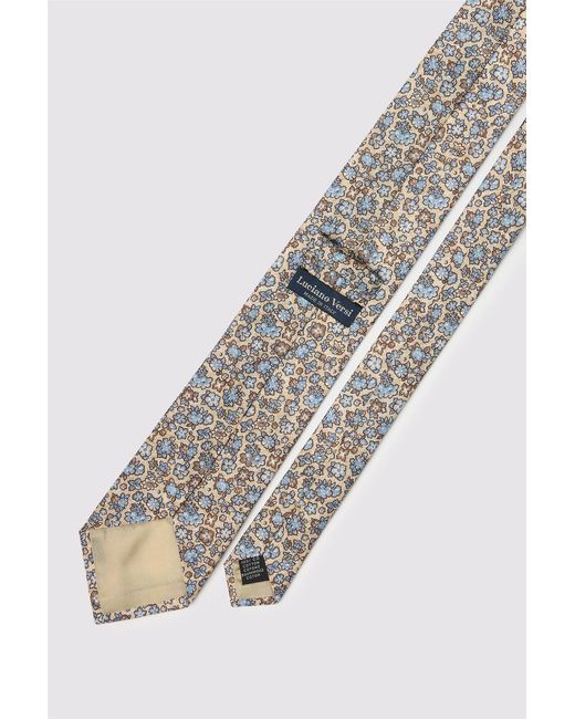 Suit Direct White Floral Tie for men