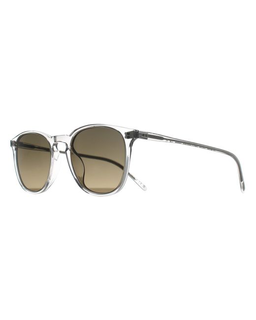 Oliver Peoples Brown Round Gravel Sandstone Gradient Polarized Ov5491Su Finley