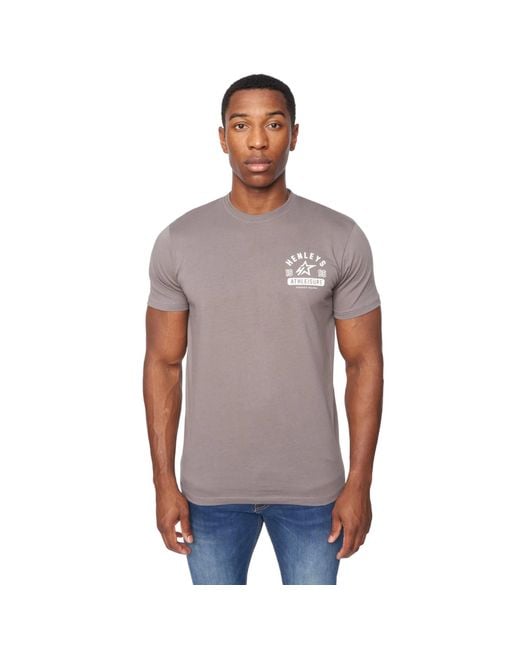 Henleys Purple Upton T-Shirt (Dark) Cotton for men