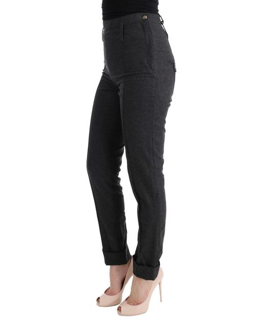 Ermanno Scervino Grijze Broek Met Rechte Pijpen Voor Dames in het Black voor heren