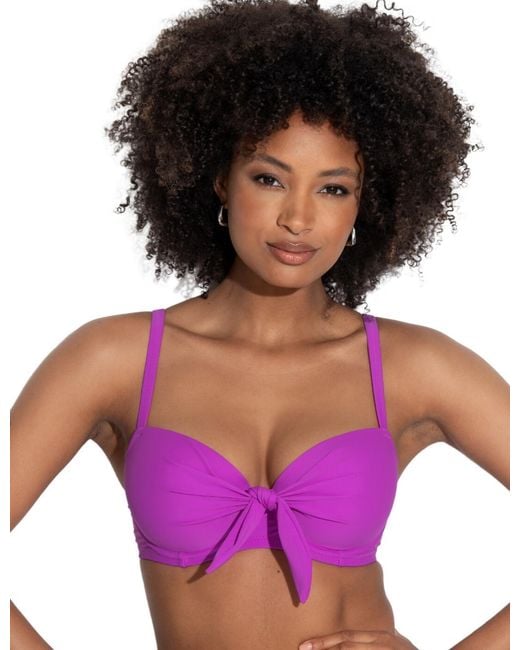 Pour Moi Purple 26531R Rosa Cove Padded Convertible Bikini Top