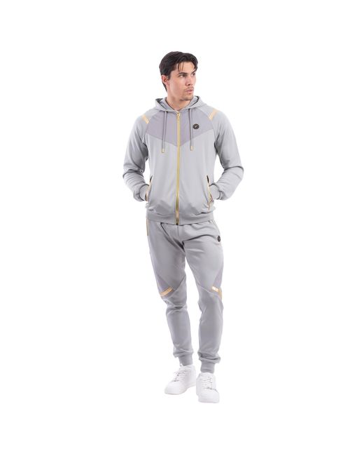 D Rock Gray D Rock Tracksuit Full Sleeve Hoodie & Ribbed Cuff Jogger for men