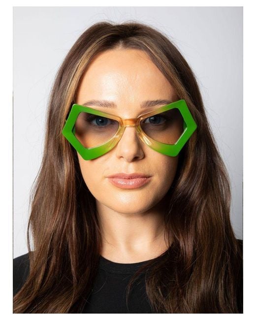 SVNX Blue 2 Tone Angular Sunglasses