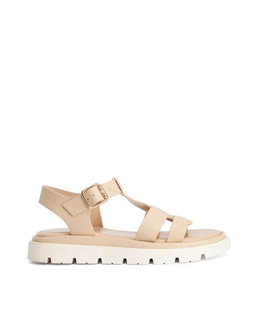 Dune Natural Lilar Chunky Gladiator Sandals