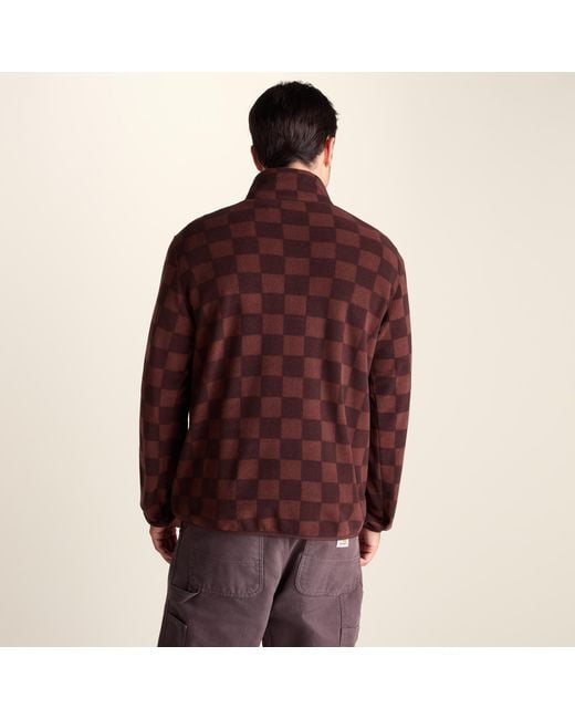 TOG24 Red Charlton Printed Midweight Microfleece Half Zip for men