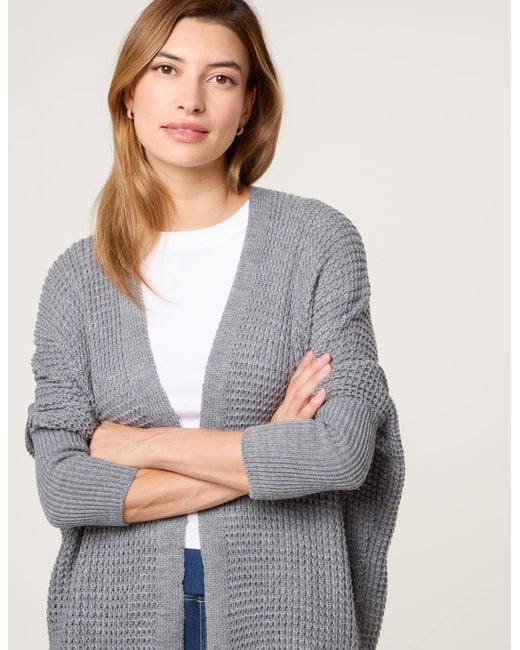 Blue Vanilla Gray Textured Cardigan
