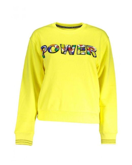 Desigual Cotton Sweater in Yellow Lyst UK