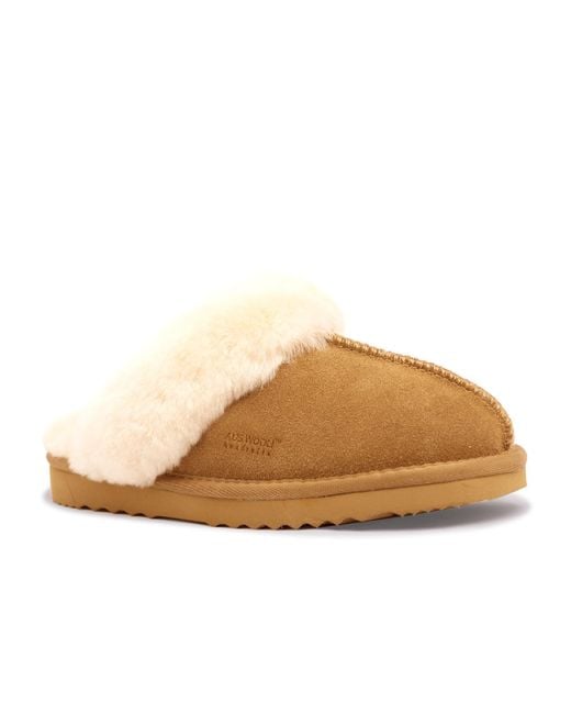 Aus Wooli Natural Australia Sheepskin Wool Sydney Slippers