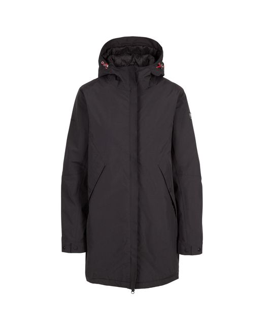 Trespass Black Ladies Overcast Tp75 Waterproof Jacket