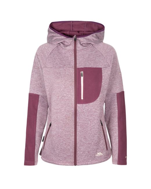 Trespass Purple Ladies Trullo Melange At200 Fleece Jacket (Damson Marl)