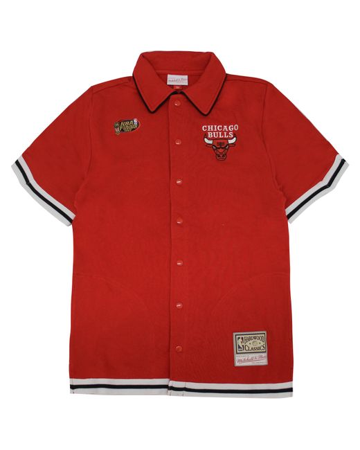 Mitchell & Ness Red Nba Chicago Bulls French Terry Shooting Shirt for men