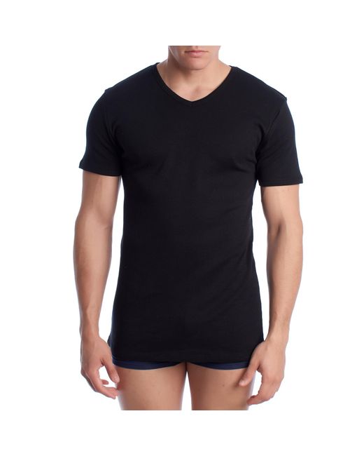 Abanderado Black Short Sleeve Cotton Thermal T-Shirt A0255 for men