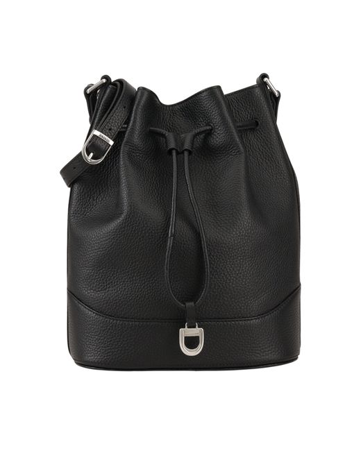 Dents Black Somerset Leather Cross Body Bag