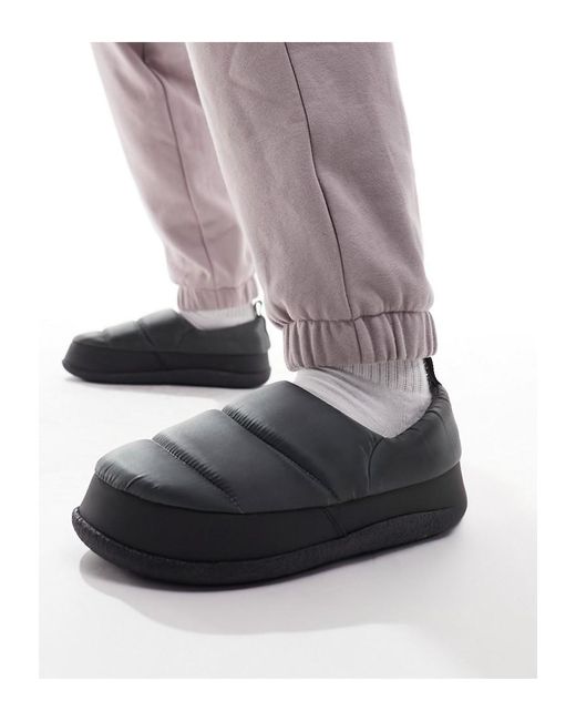 ASOS Gray Premium Puffer Slippers for men