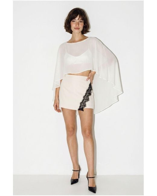 Bianco Lucci White Elastane Blouse