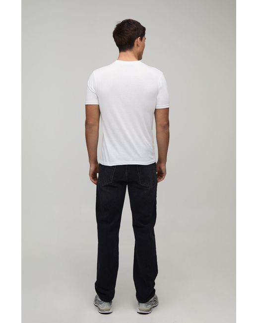BoohooMAN White 2 Pack Muscle Fit Basic Crew Neck T-Shirts for men