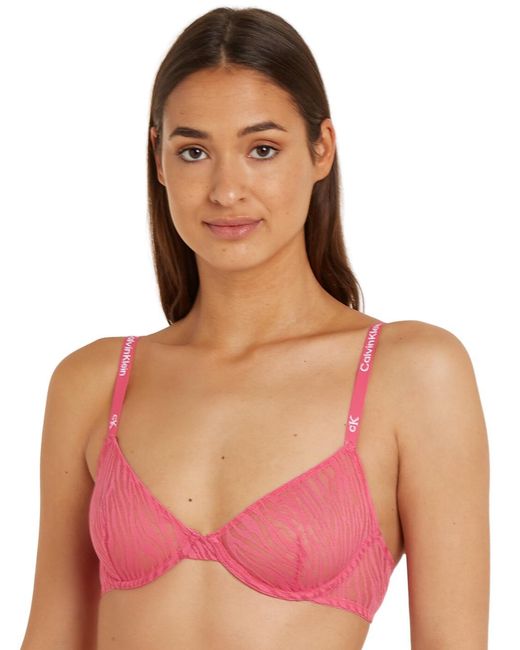 Calvin Klein Purple 000Qf7376E Ck96 Demi Bra