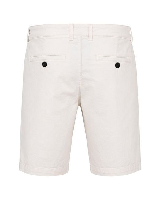 Lyle & Scott White Plain Chino Shorts for men