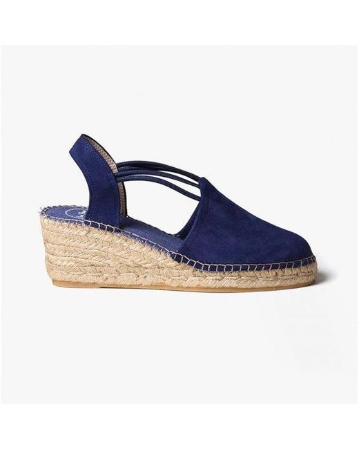 Toni Pons Blue Tremp Ladies Suede Wedge Espadrilles