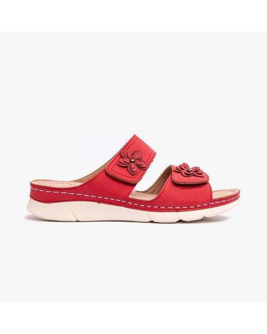 Dr Keller Red Molly Sandals