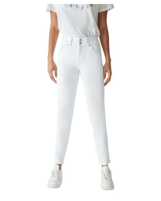 Ltb Jeans Molly Super High White in het Gray