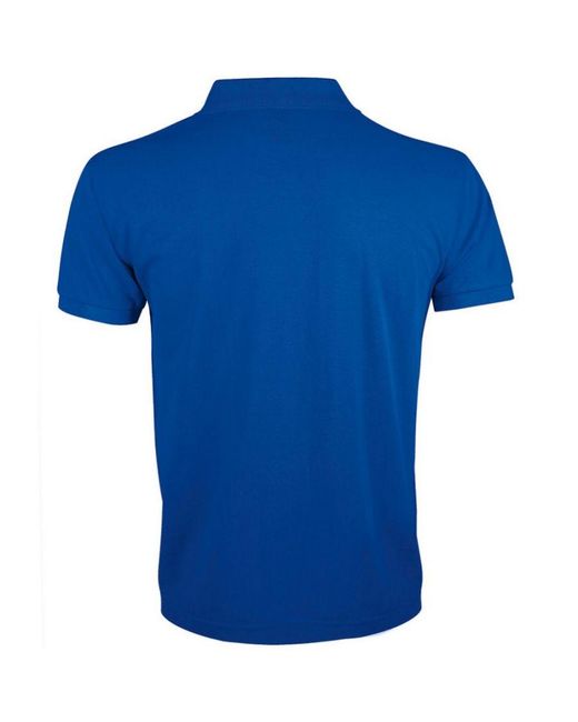 Sol's Blue Prime Pique Plain Short Sleeve Polo Shirt (Royal) for men