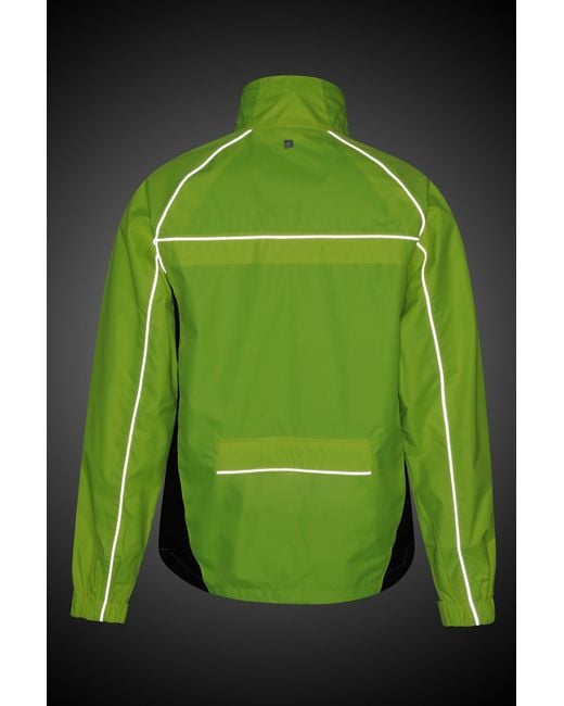Mountain Warehouse Yellow 'Adrenaline' Cycling Jacket Waterproof Reflective Running Coat for men