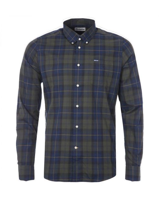 Barbour Blue Wetheram Tailored Fit Shirt for men