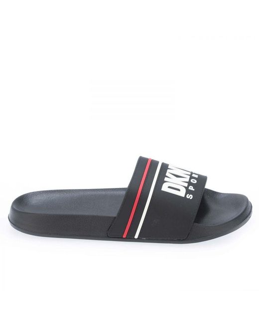 DKNY Gray Logo Sliders for men