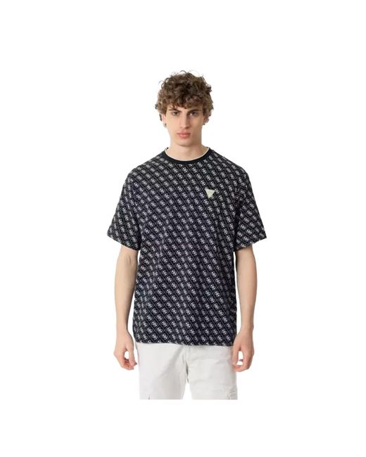 Guess T-Shirt Met 4G-Patch in het Blue voor heren
