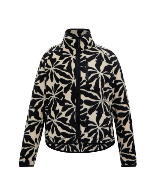 Regatta Black Ladies Frankie Abstract Floral Full Zip Fleece Jacket