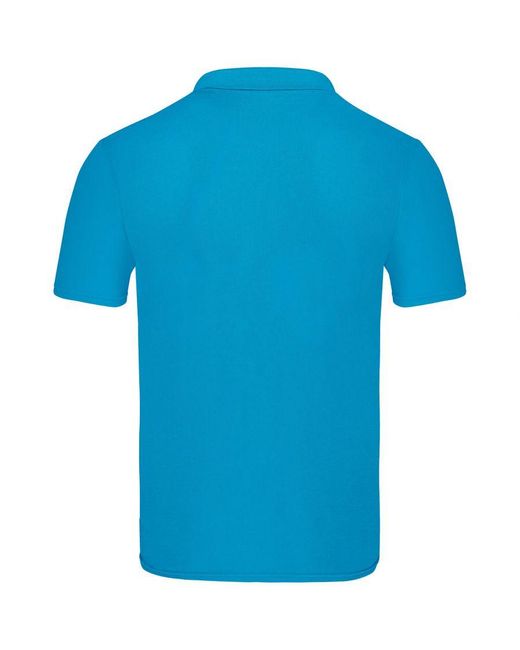 Fruit Of The Loom Blue Original Pique Polo Shirt (Azure) for men