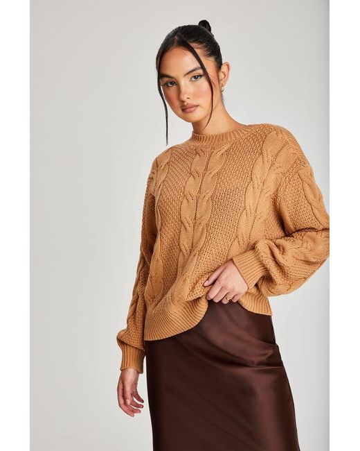 Urban Bliss Natural Aran Cable Jumper