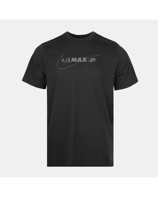 Nike Black Sportswear Air Max Short Sleeve T Shirt, Cotton for men