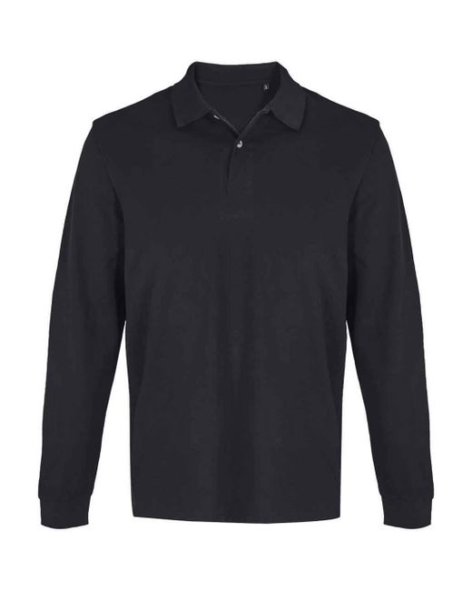 Sol's Blue Adult Pique Long-Sleeved Polo Shirt