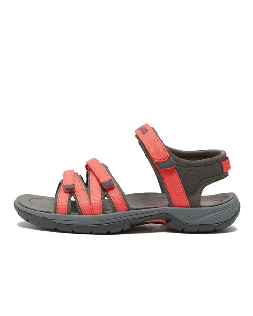 North Ridge Red Newgale Walking Sandals With High Traction Vibram Sole & Cushioned Midsole