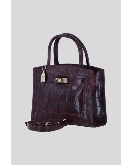 Ashwood Leather Genuine Structured Handbag With Detachable Crossbody Strap