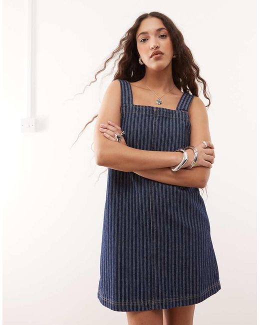 Collusion Blue Denim Pinny Dress
