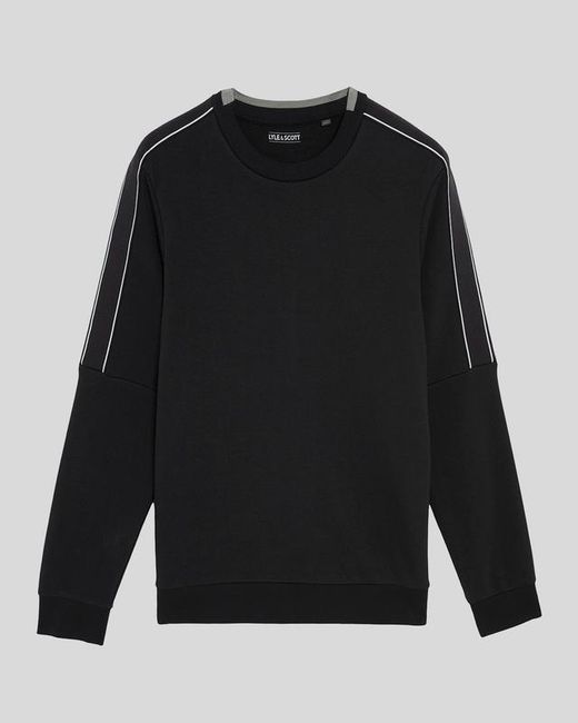 Lyle & Scott Black Sports Tape Sweatshirt for men
