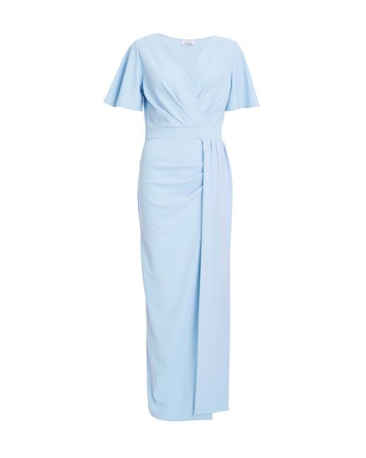 Quiz Blue Light Wrap Maxi Dress
