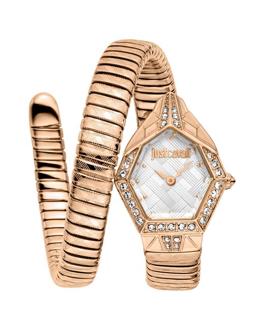 Just Cavalli Metallic Jc1L303M0045 Ornato Snake Analog Watch For