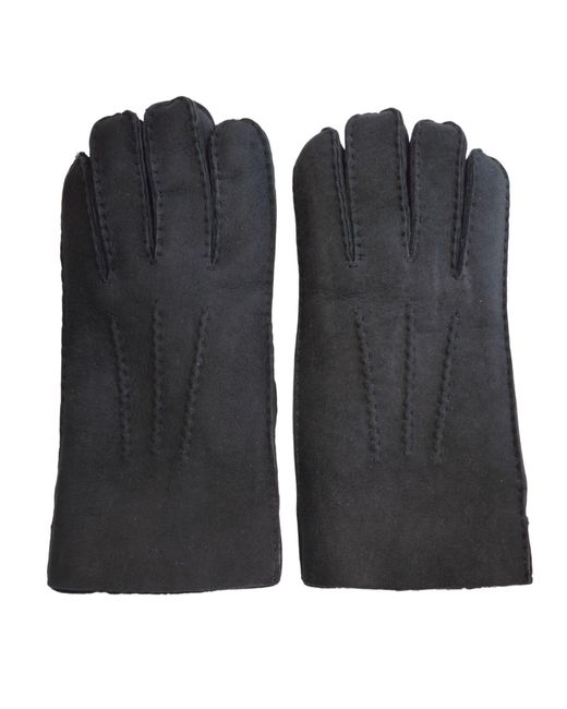 Infinity Leather Black Luxury Sheepskin Suede Gloves for men