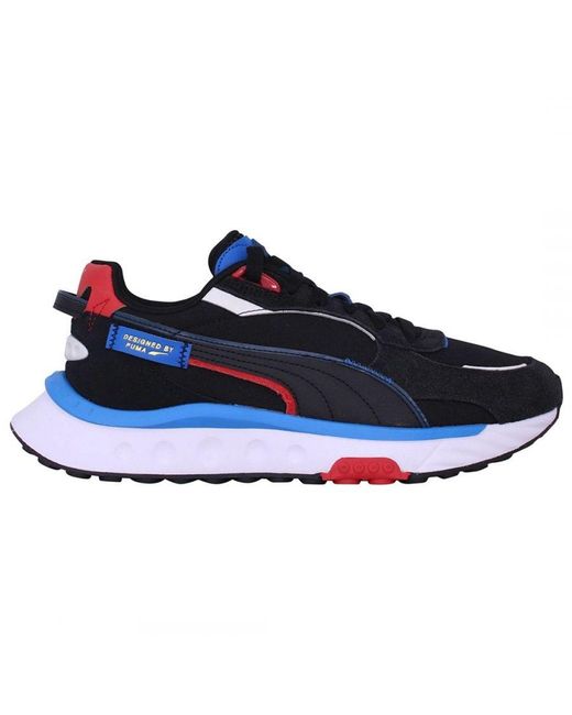 PUMA Blue Wild Rider Displaced Trainers for men