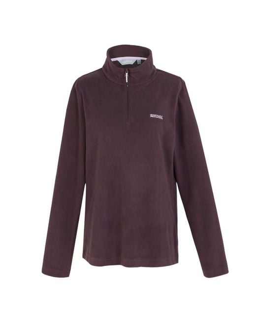 Regatta Purple Great Outdoors /Ladies Sweetheart 1/4 Zip Fleece Top (Deep Plum)