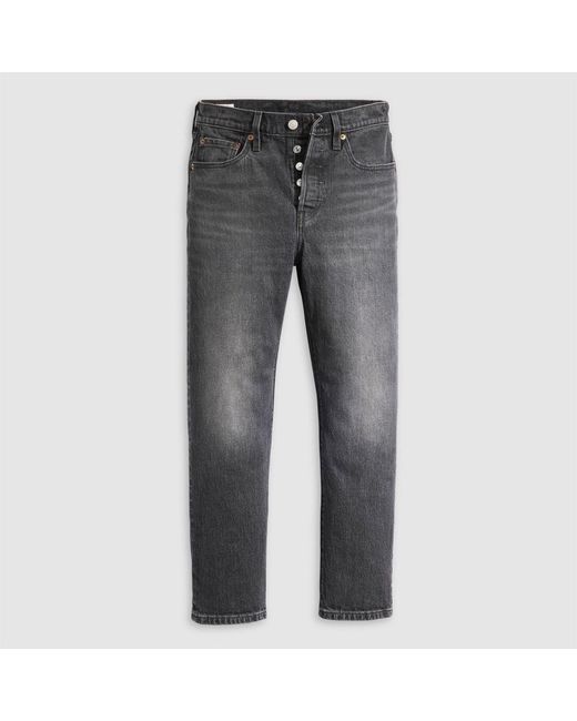 Levi's Gray Levi's 501 Crop Long Live The Queen