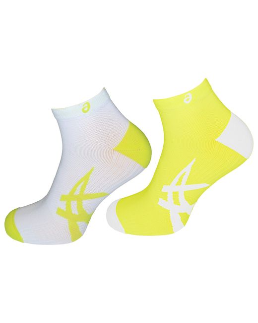 Asics Yellow 2-Pack Lightweight Running Socks Polyamide for men