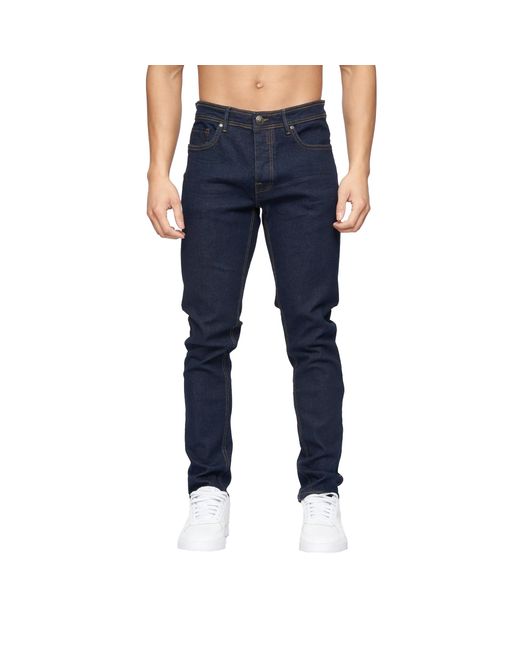 Crosshatch Blue Buraca Slim Jeans for men