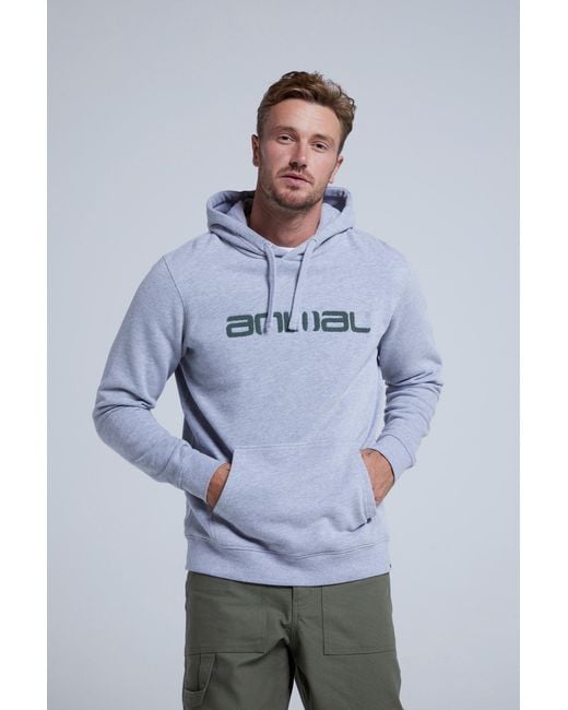 Mountain Warehouse Blue 'Rocky' Hoodie With Front Kangaroo Pocket Warm Cosy Pullover Cotton for men