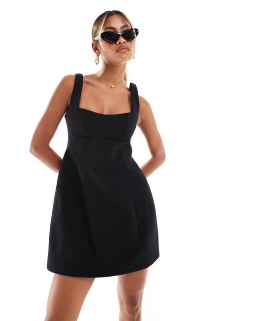 NA-KD Black Volume Mini Dress