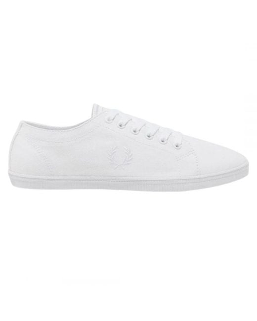 Fred Perry White Kingston Twill B6259U 574 Trainers for men